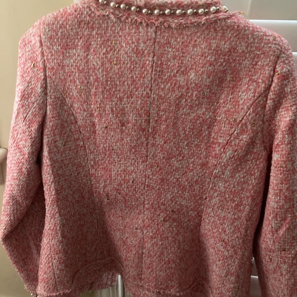 Tweed blazer with pearl details - Picture 2 of 4